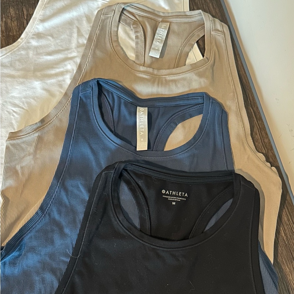 Athleta Women's Tank Tops - White, Black, Blue, Tan